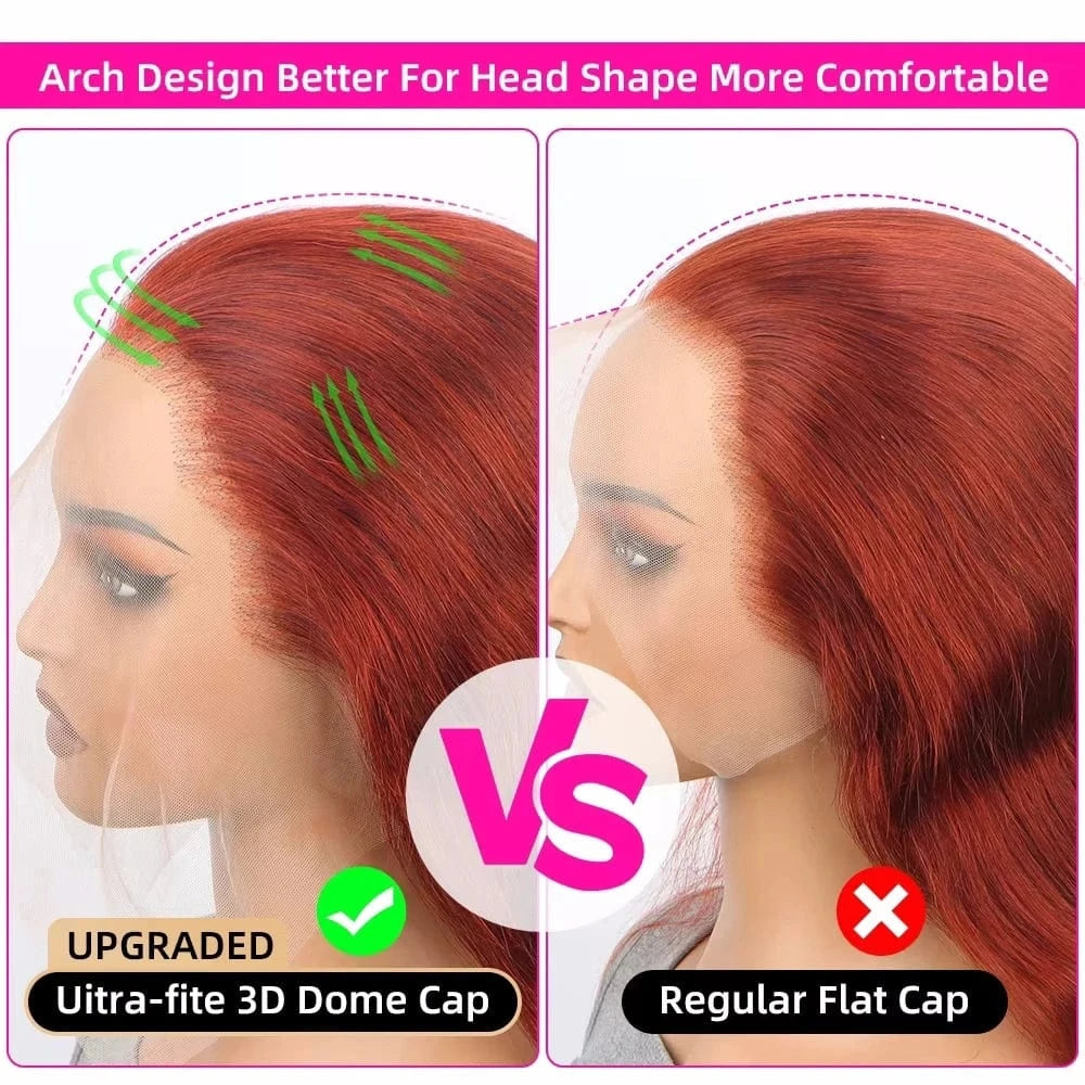 Reddish Brown Straight 13x6 Hd Lace Frontal Human Hair Wig Pre Plucked 13x4 Lace Frontal Wig Brazilian Human Hair Wigs For Women