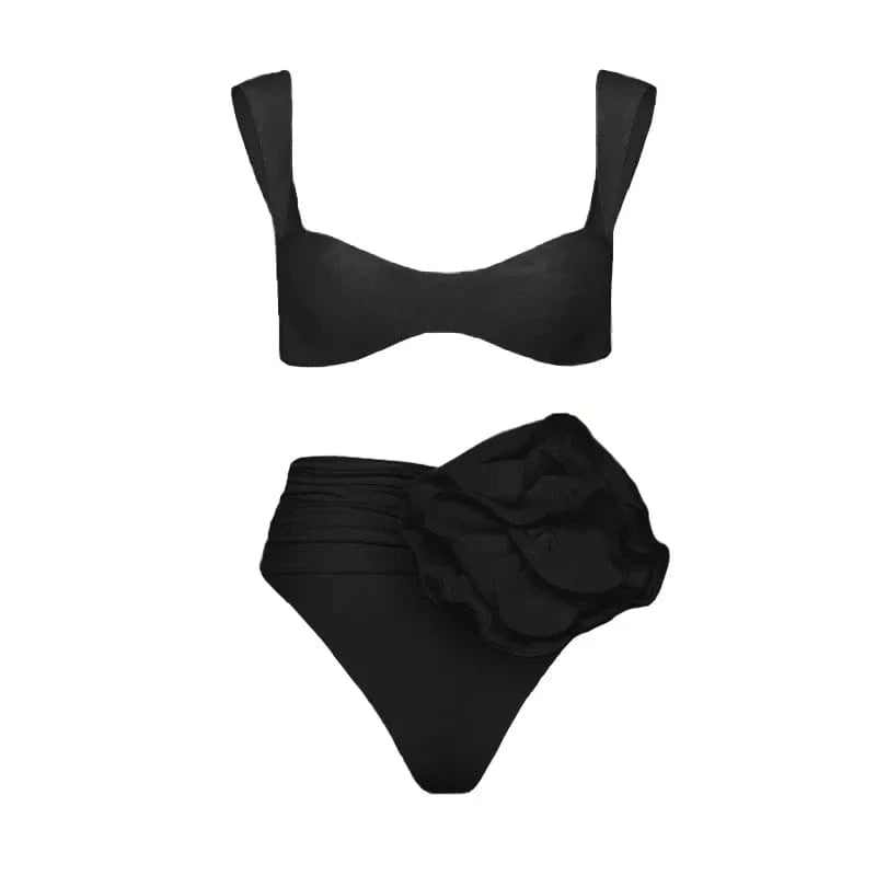 RedPeony Bathing Suit Beachwear Biquini Two-Pieces Women Floral Lace Up 2024 Push-Up White Bikini Set Swimsuit Swimwear