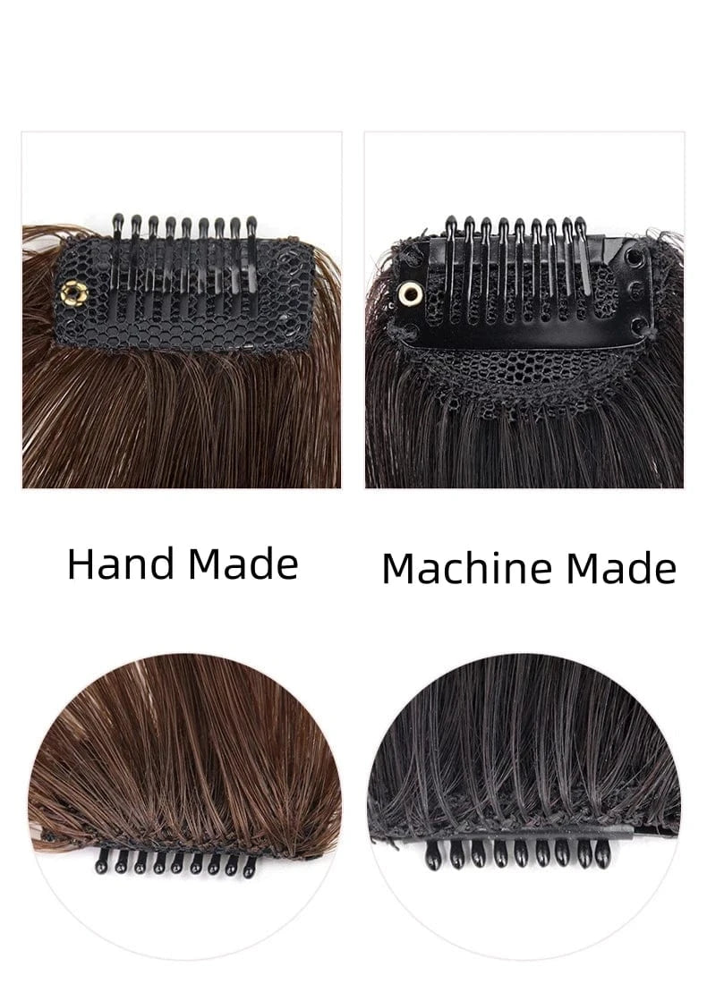 Remy Human Hair Fringe Extensions Clip In Hairpiece For Women Hair Handtied Hair Bangs