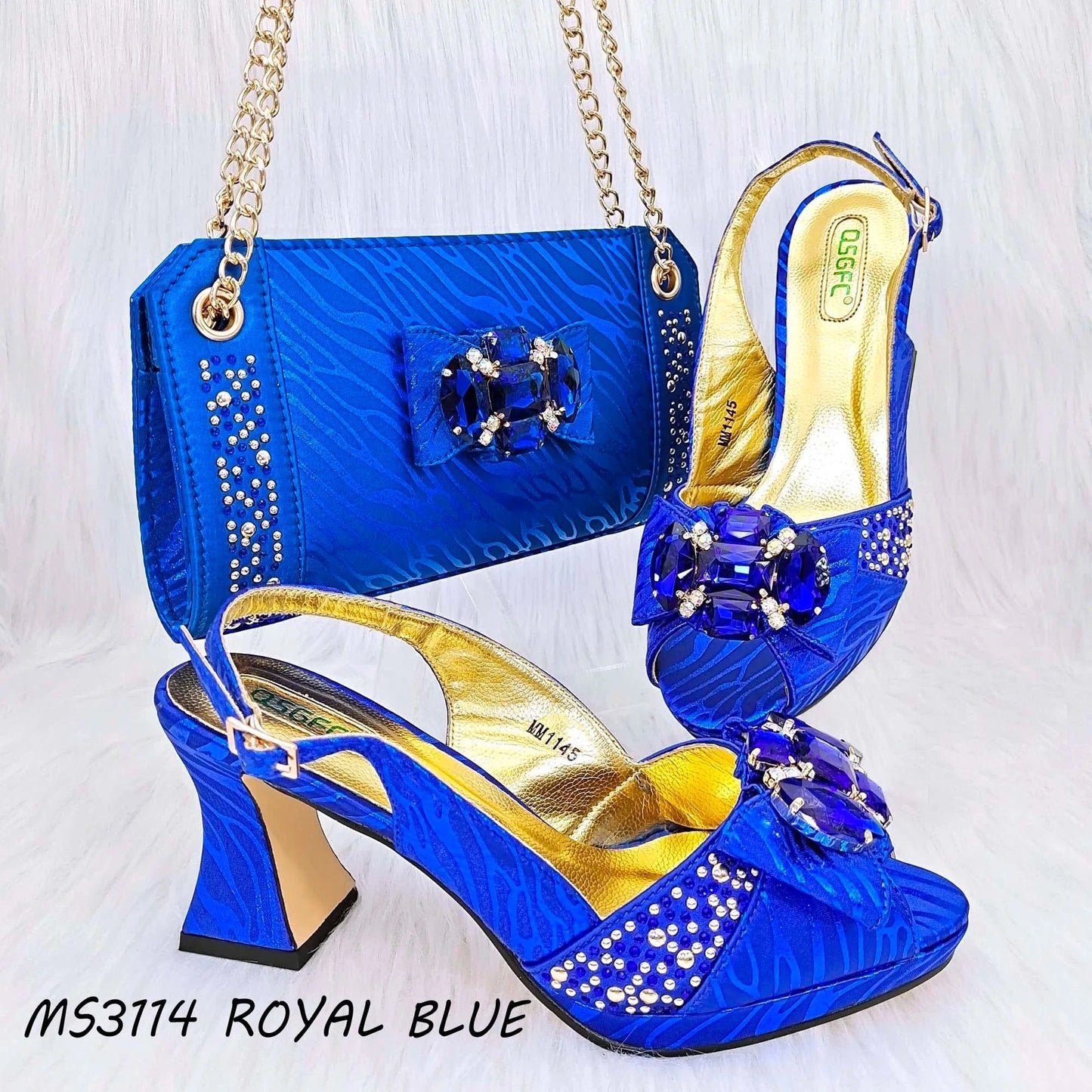 Rhinestone evening shoes african and bags to match purple matching clutch bag nigeria party set free shipping