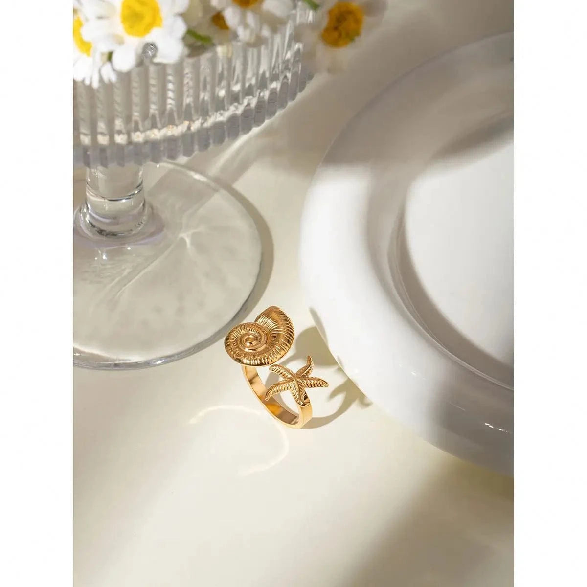 rings 2.64cm / R2545 / R2545 Starfish Conch Open Ring