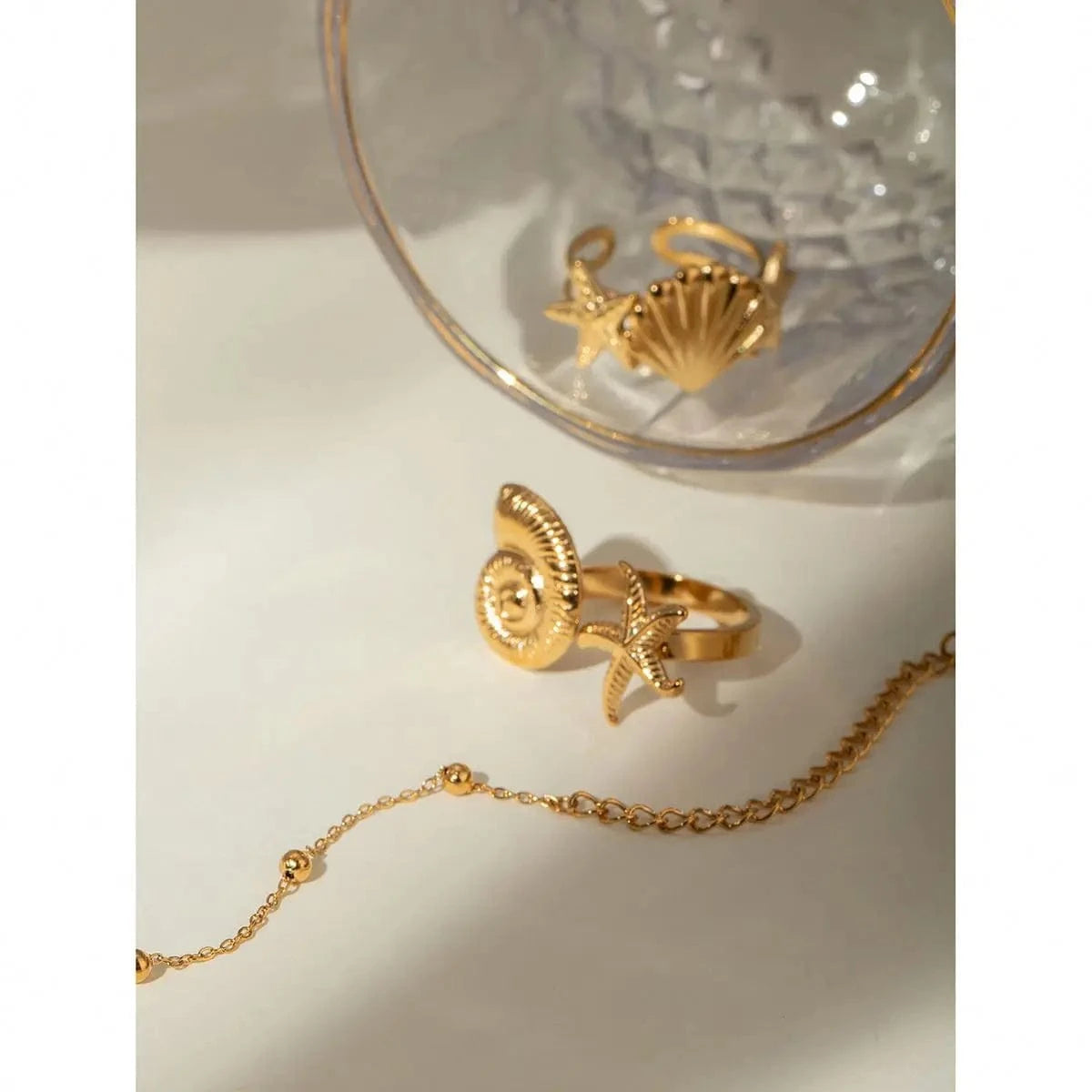 rings 2.64cm / R2545 / R2545 Starfish Conch Open Ring
