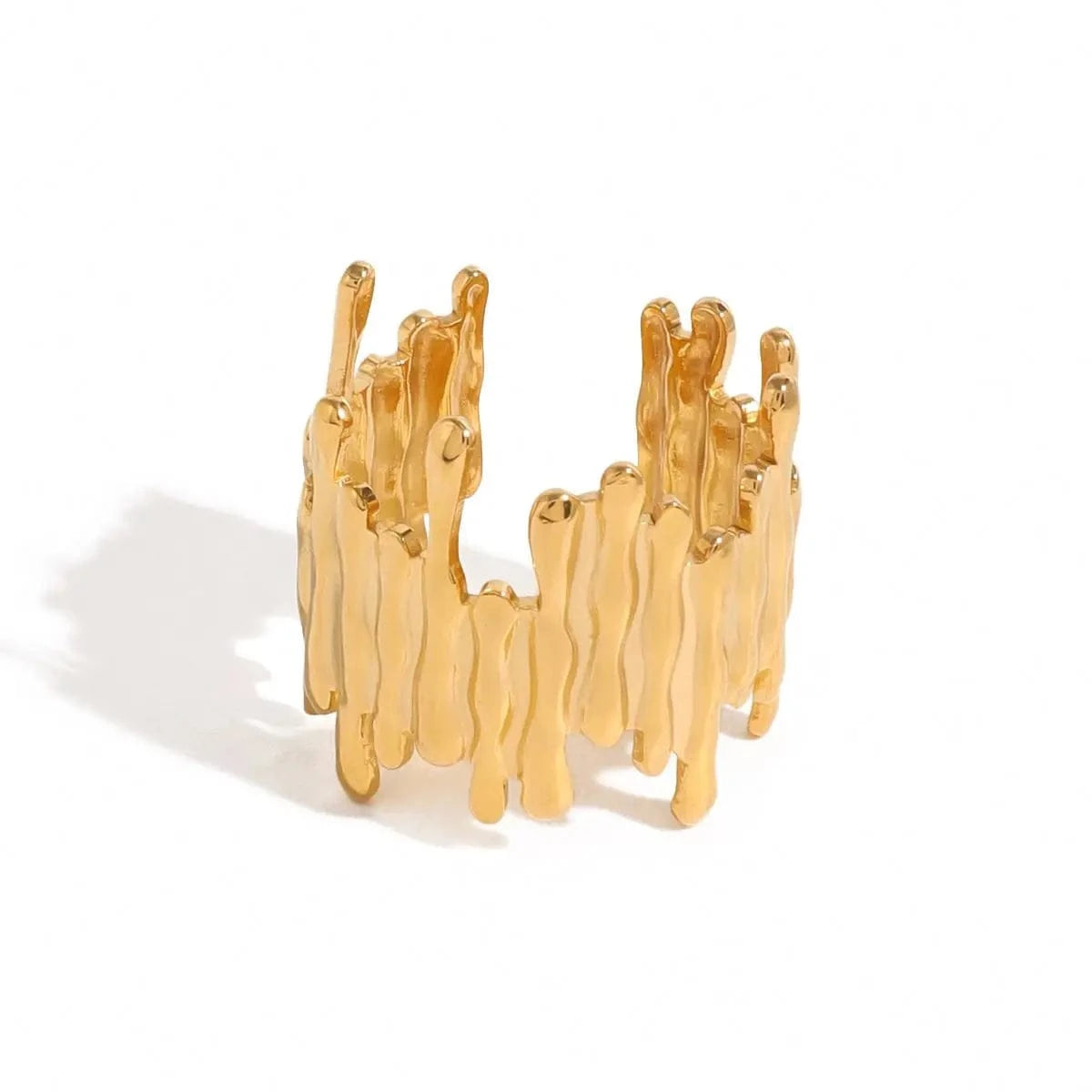 rings Resizable / minimalist / R2401 Geometric Asymmetrical Adjustable Open Rings