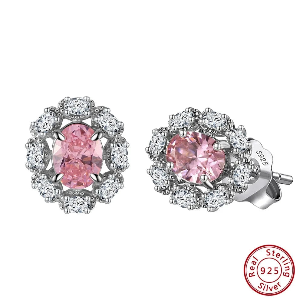 RINNTIN LM 925 Sterling Silver Earrings 8A Zirconia Studs Luxury Party Jewelry Exquisite Female Gift Classic Screw Back Studs