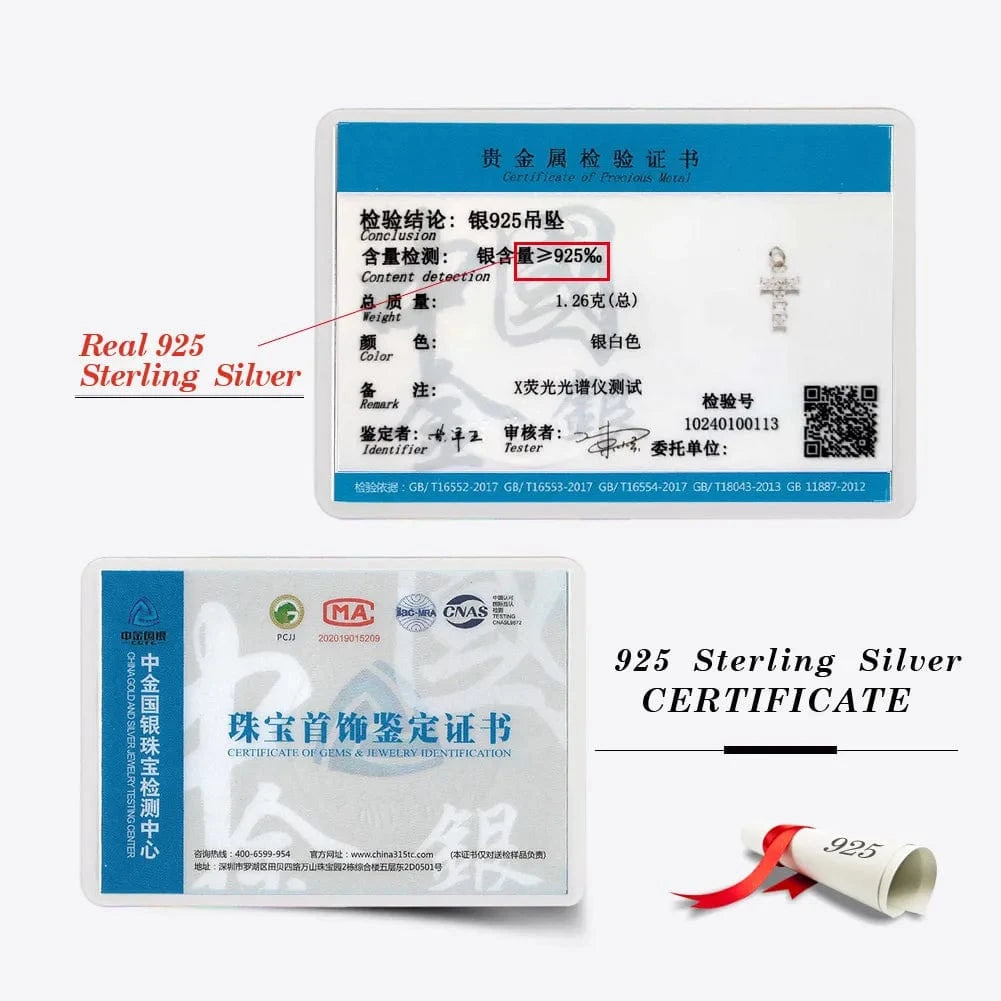 RINNTIN LZN12 Classic High Quality 8A Zirconia Religious Jewelry Charm Christian Cross Chain Necklace Drop Earring For Men Women