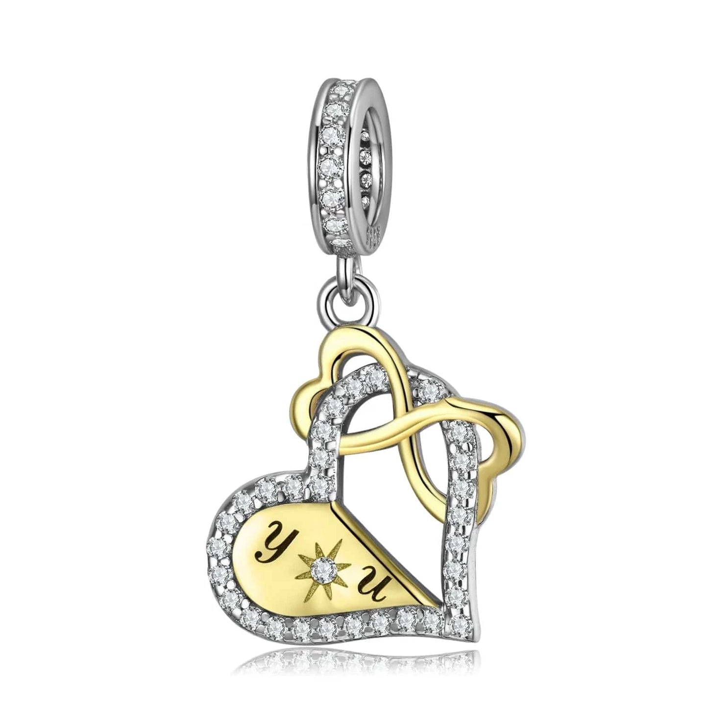 Romantic Bouquet Pendant 925 Sterling Silver with colorful CZ for Women charm bead Rose gold plated jewelry Bracelet Wholesale