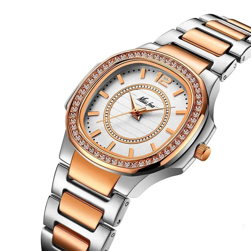 rosegod montre femme missfox 2549 Watch ice new rhinestone Ladies hombre Luxury Brand Diamond Quartz Gold Wrist Watch Gifts For Women