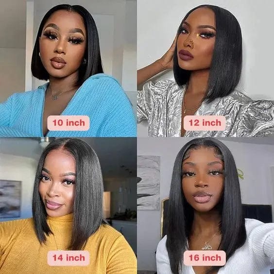 Royce 100% High Quality Virgin Human Hair Wigs Bob Raw Bone Straight Natural Short Bob Wigs ,13x4 Swiss Lace Bob Wig For Women