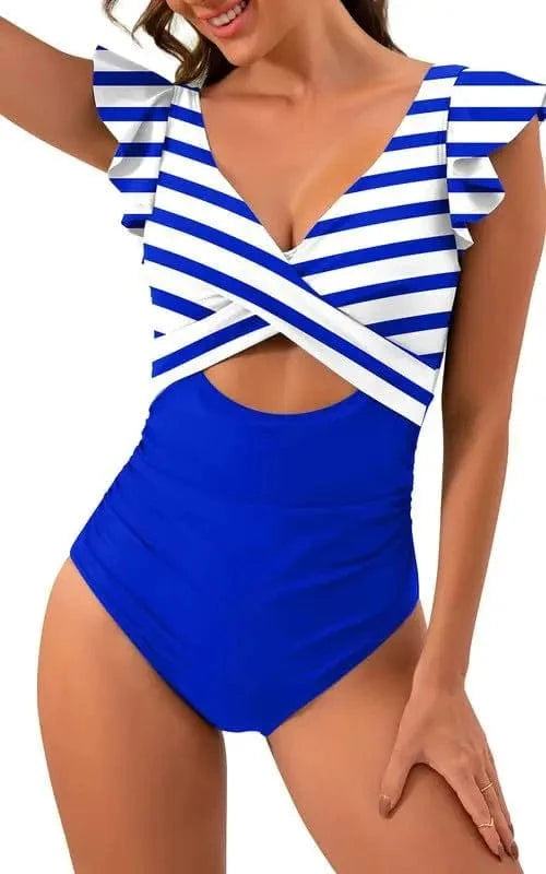 Ruffles Swimsuit Beachwear One Piece Swimwear Slim Bathing Suit monokini swimwear women 2024