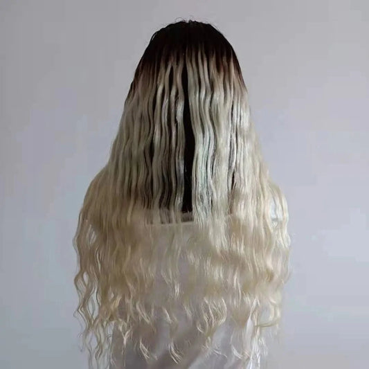 Russian blonde remy double drawn cheap invisible feather line hair extensions