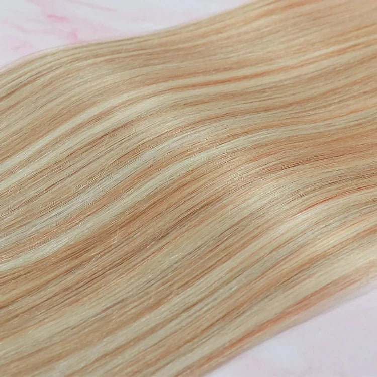 Russian clip in hair extensions 100human hair Cuticle Aligned Virgin 100g 120g one donor PU seamless clip in hair extens