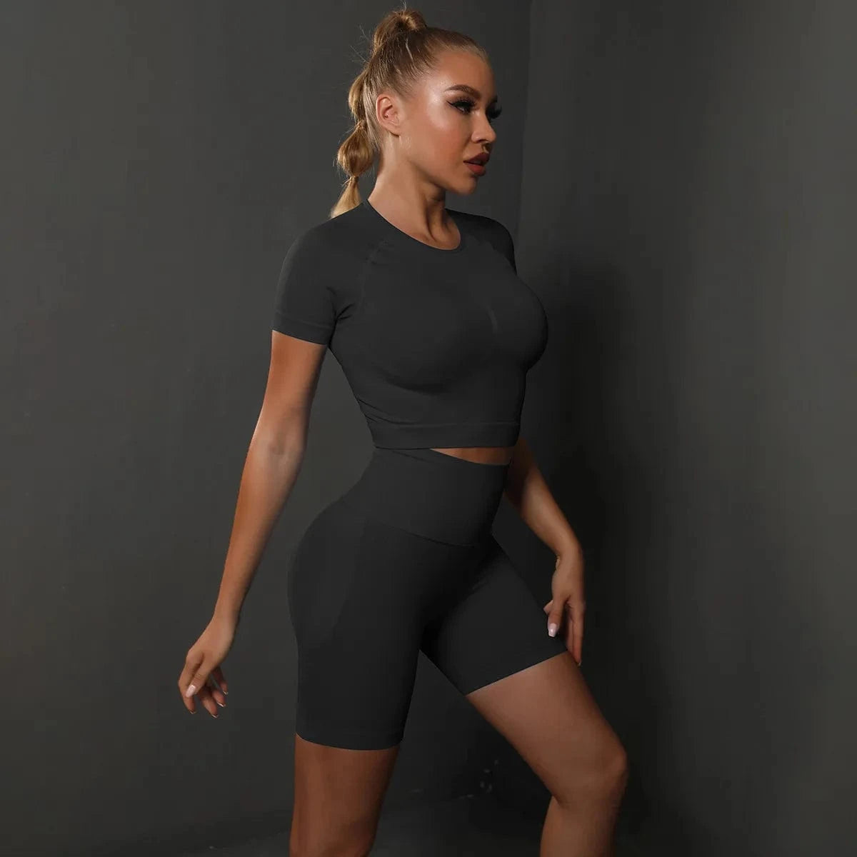 S / 1 2024 Newest Active Wear Sports Fitness Clothing Yoga Outfits Seamless Leggings Gym Workout Sets Women