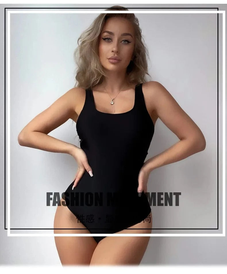 S / 1 Solid color Womens Swimwear 2024 One-piece Women's Summer Beachwear