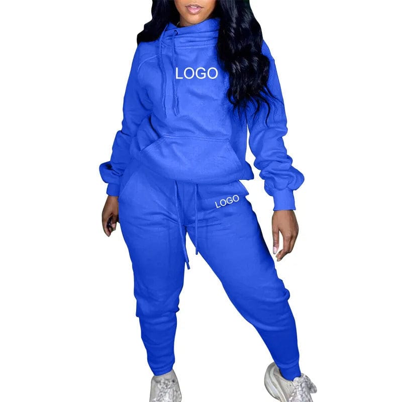 S-3XL Custom Logo Ladies Jogger 2 Piece Fitness Clothing Sweat Track Suits Jogging Sportsuit Womens Tracksuits