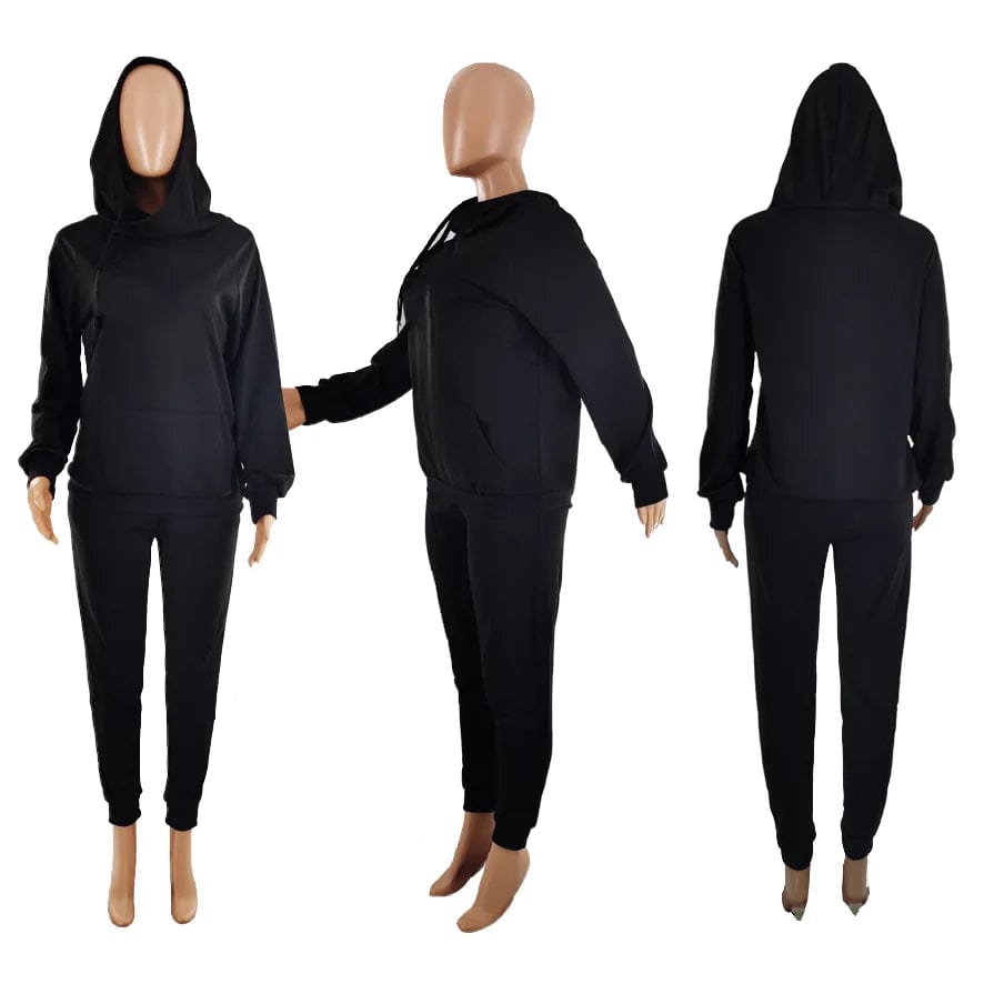 S-3XL Custom Logo Ladies Jogger 2 Piece Fitness Clothing Sweat Track Suits Jogging Sportsuit Womens Tracksuits