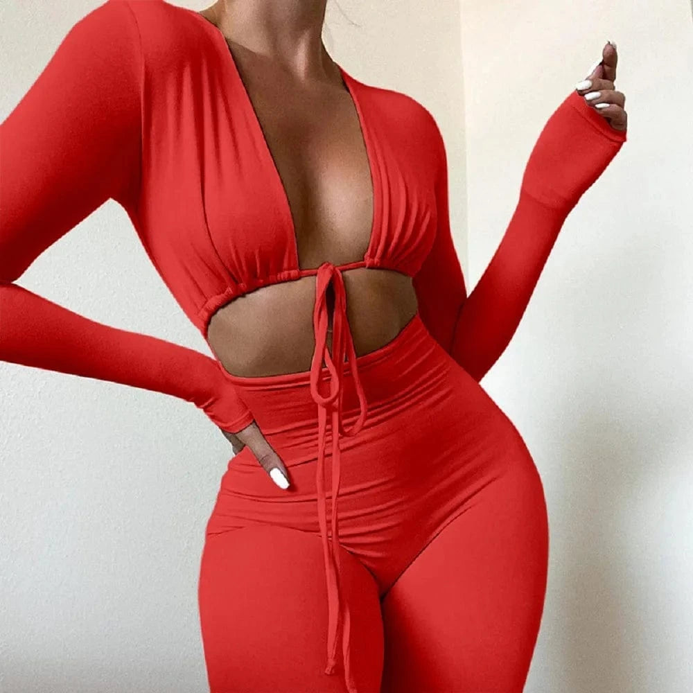 S / 4 2024 Casual Womens Jumpsuit Rompers Hollow Out One Piece Sets Custom Outfit Women Bodycon Jumpsuit