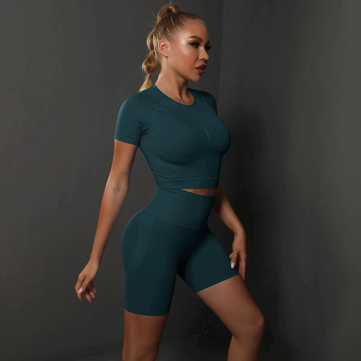 S / 5 2024 Newest Active Wear Sports Fitness Clothing Yoga Outfits Seamless Leggings Gym Workout Sets Women