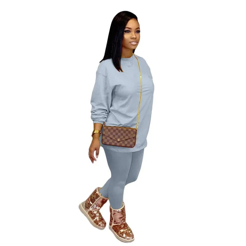 S-5X autumn winter new plus size women two pieces clothes sports wear with hoodie