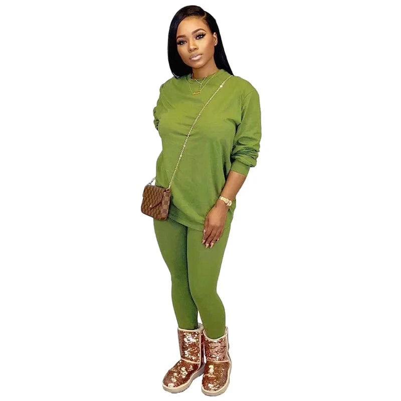 S-5X autumn winter new plus size women two pieces clothes sports wear with hoodie