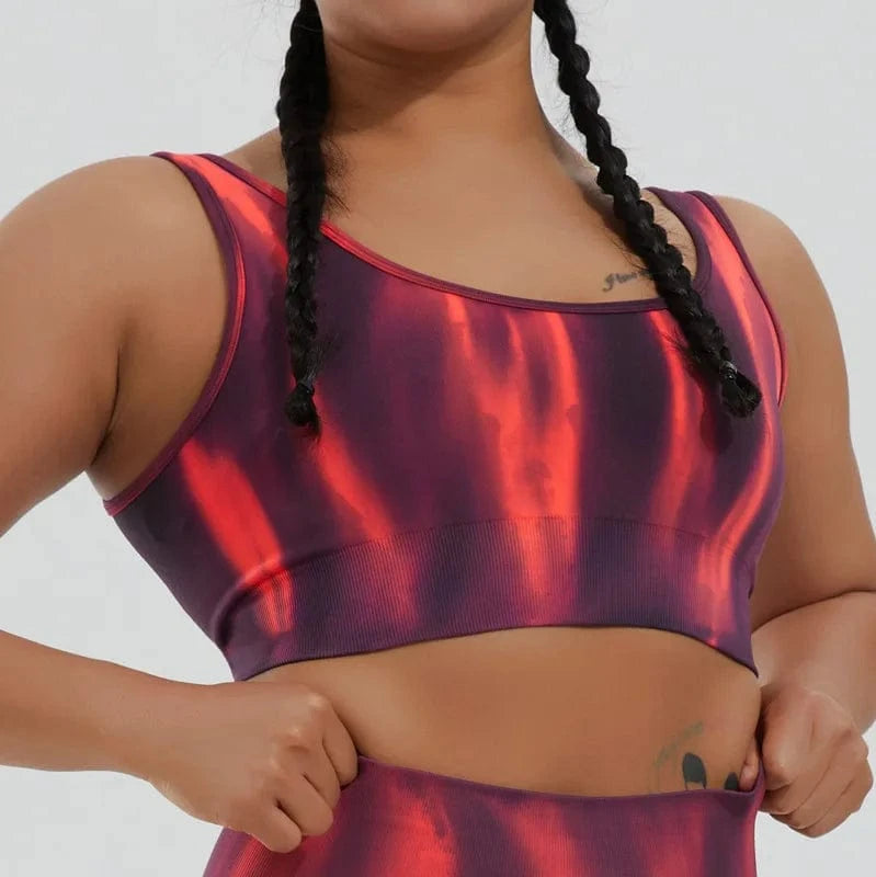 S / A23B051Y1 BESTWAYCLOX 2024 Popular New Spot Yoga Shorts Yoga Vest Set Women's Sports Bra Fitness Sportswear female short pants and vest