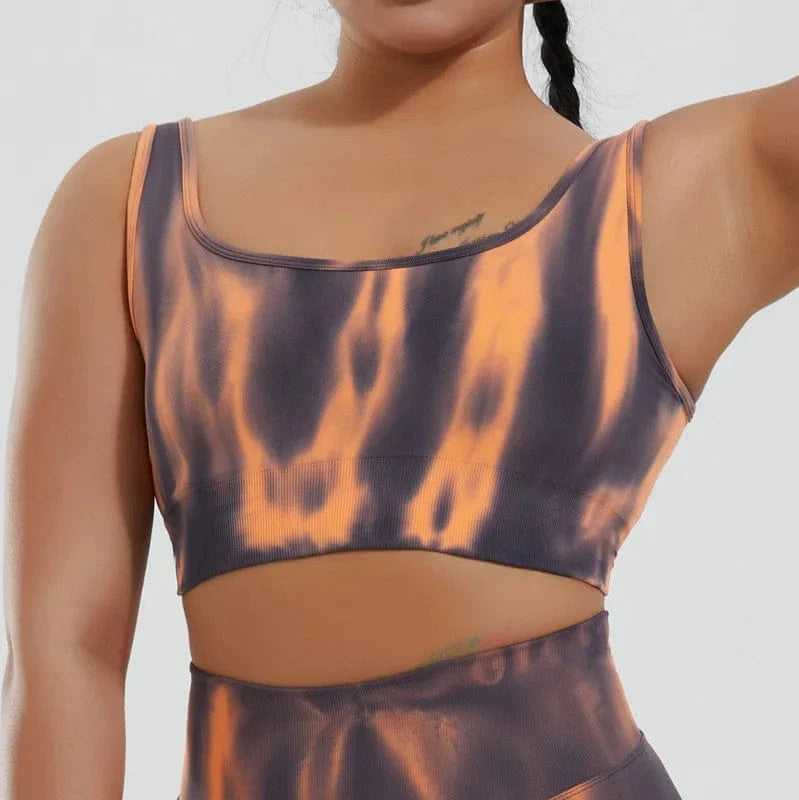 S / A23B051Y6 BESTWAYCLOX 2024 Popular New Spot Yoga Shorts Yoga Vest Set Women's Sports Bra Fitness Sportswear female short pants and vest