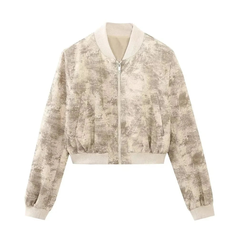 S / aipricot top Bomblook C1121ST Street Wear Tie Dye Outfits Cotton Jacket Long Sleeve Two Piece Skirt Set 2 Piece Skirt Sets Sexy Setting