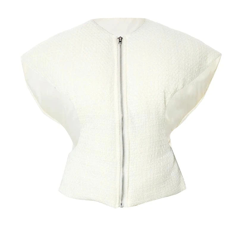 S / apricot Bomblook Q23TP522 Fall Winter Streetwear Windproof Cotton Sleeveless Coat Drop Shoulder Vest Coat Lady Casual Wear