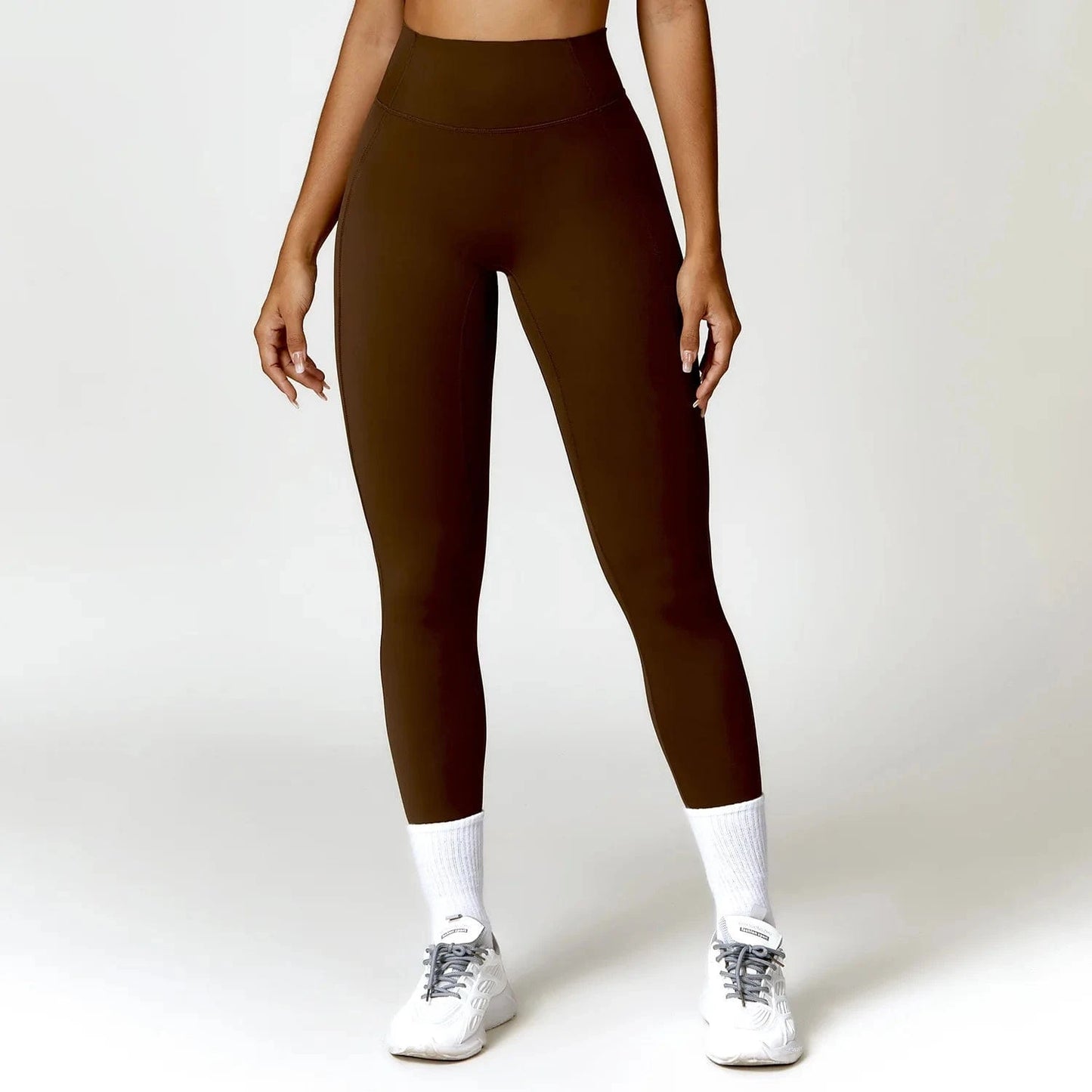 S / brown leggings 2024 Sportswear Tracksuit Yoga Slim Running Zipper Jacket Gym Scrunch Butt Shorts bra leggings 4 Piece Workout fitness Gym Sets
