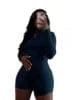 S / Dark blue 2025 Summer Two Piece Shorts Sets Zipper Tracksuit Yoga Fitness Outfits for Women Sport