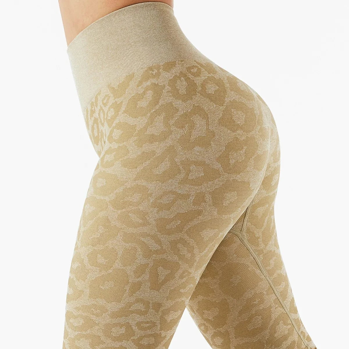 S / Leopard Beige 2024 Leopard Fitness Gym Leggings Women Yoga Pants Seamless High Waist Scrunch Butt Sports Running Tights Trousers Sportswear