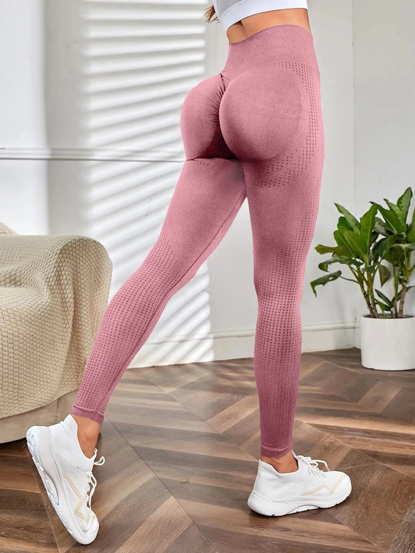 S / Pink tuta donna sport Wholesale Seamless Women's Yoga Set Fitness Long Sleeve Crop Top High Waist Leggings Tracksuit Workout Activewear Workout Wear