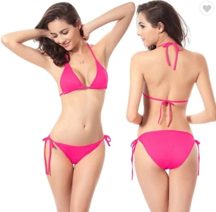 S / plum red Liu Ming Hot Selling Wholesale OEM Cheap Women Sexy More Solid Colors Swimsuit Swimwear Bikini