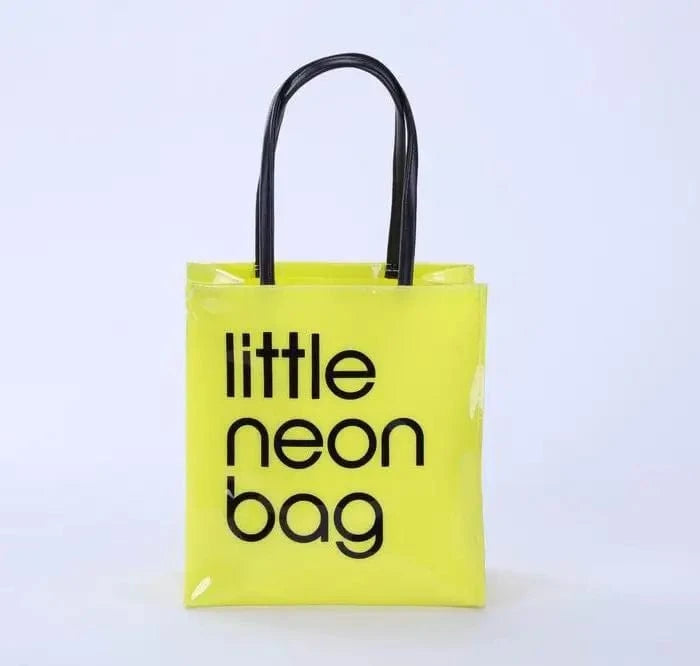 S / Red 2024 hot sale luxury handbags for women little neon bag pvc bags ladies fashion design purses for females