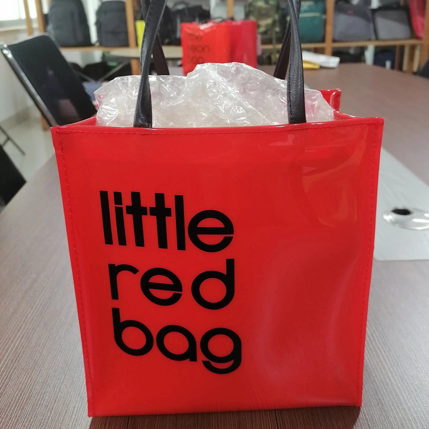 S / Red 2024 hot sale luxury handbags for women little neon bag pvc bags ladies fashion design purses for females