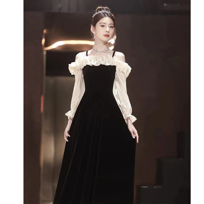 S0783T 2024 Spring Season Hot Selling Off-Shoulder Royal Design Wedding Dress Sexy Elegant Plus Size Evening Gown Half Sleeve