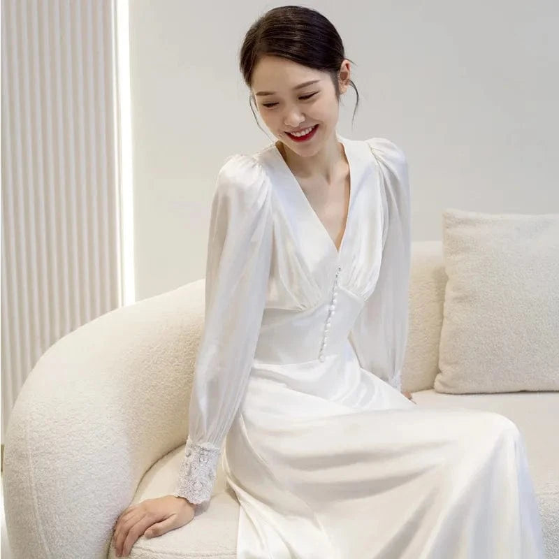 S8617F 2024 Super Heavy Work Drag Tail A-Line Lace Detail Chapel Train Fabric Material Elegant Bohemian Off-Shoulder Wedding