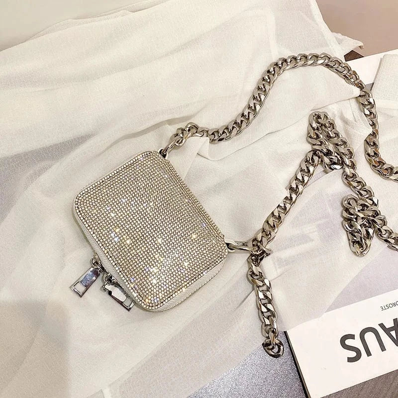 Sale high fashion Wedding Party Shoulder shoulder handbag Bling Luxury Saddle Bag women lady Rhinestone handbag