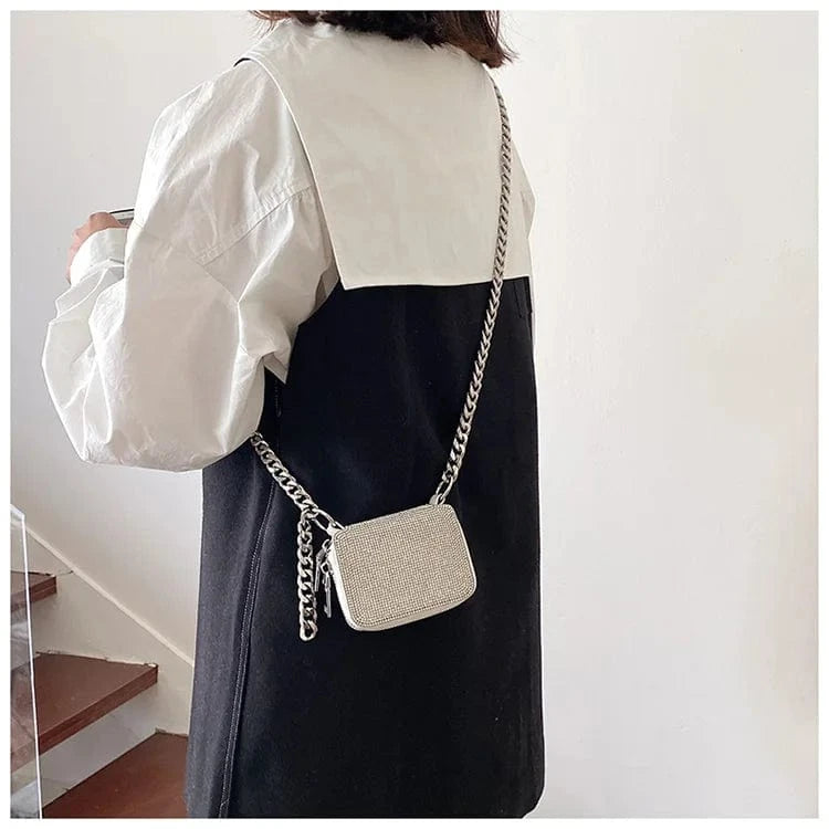 Sale high fashion Wedding Party Shoulder shoulder handbag Bling Luxury Saddle Bag women lady Rhinestone handbag