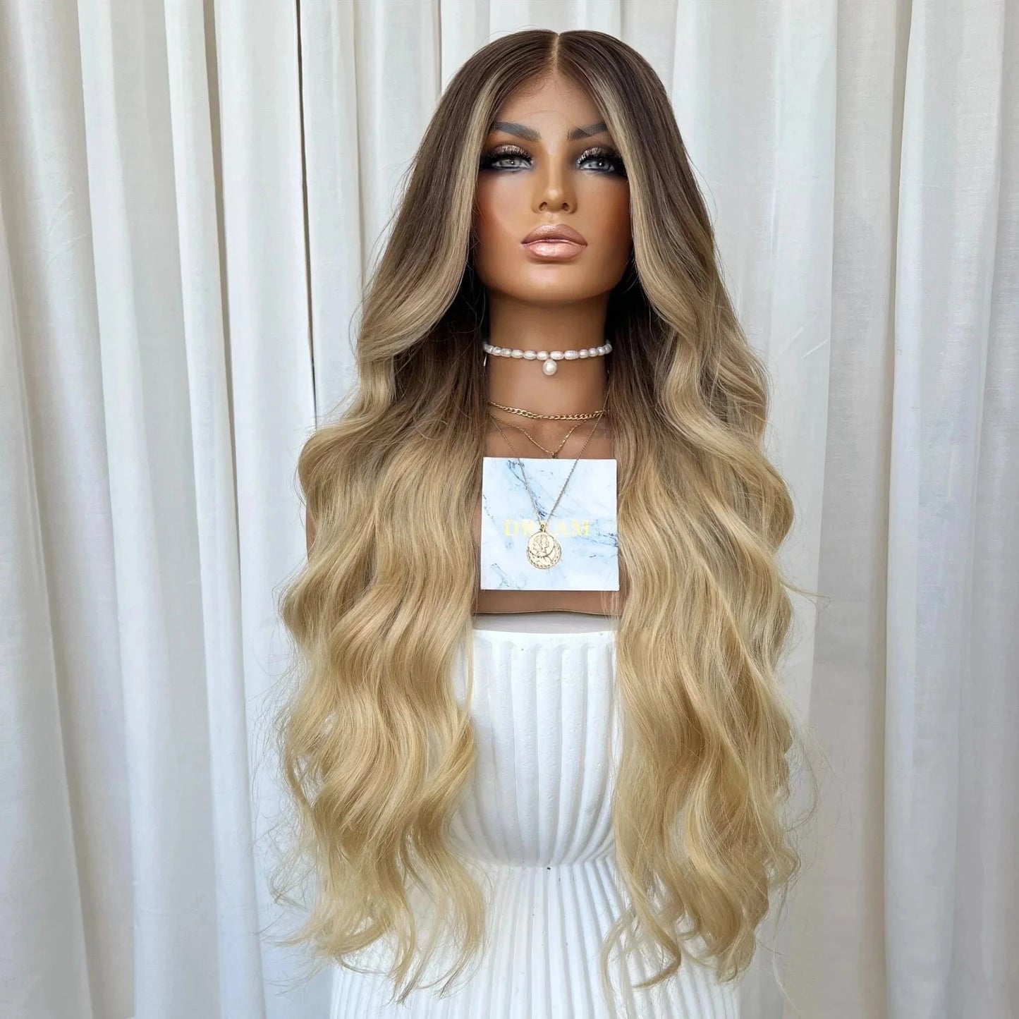 Salon Level 613 Blonde 27 Color Loose Wave Bleached Invisible Knots Virgin Russian Cuticle Aligned Hair HD Lace Front Wigs