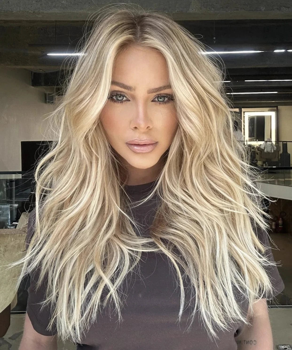 Salon Level 613 Blonde 27 Color Loose Wave Bleached Invisible Knots Virgin Russian Cuticle Aligned Hair HD Lace Front Wigs