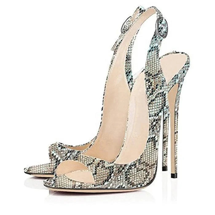 Sandales Femme Talon Haut Fashion Trendy Ladies Dress Heels Shoes Women Sexy Peep Toe Slingback Pumps Stiletto Heeled Sandals