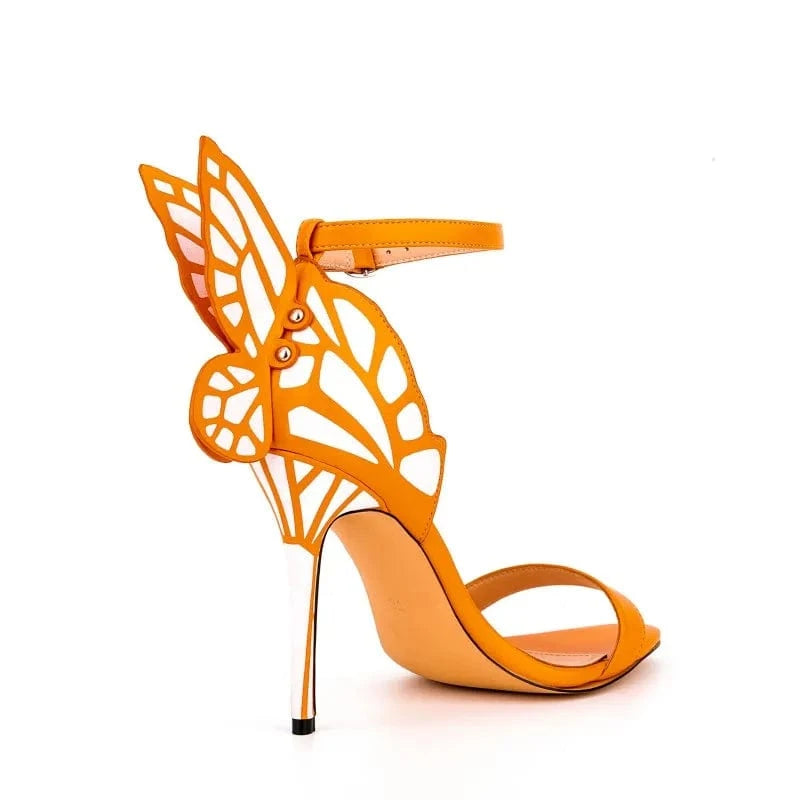 Sandalias femme Latest Women High Heel Fashion Shoes Ladies Sexy Open Toe Stiletto Heel Butterfly Ankle Strap Heeled Sandals