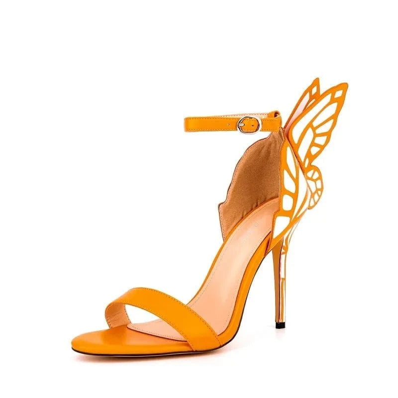 Sandalias femme Latest Women High Heel Fashion Shoes Ladies Sexy Open Toe Stiletto Heel Butterfly Ankle Strap Heeled Sandals