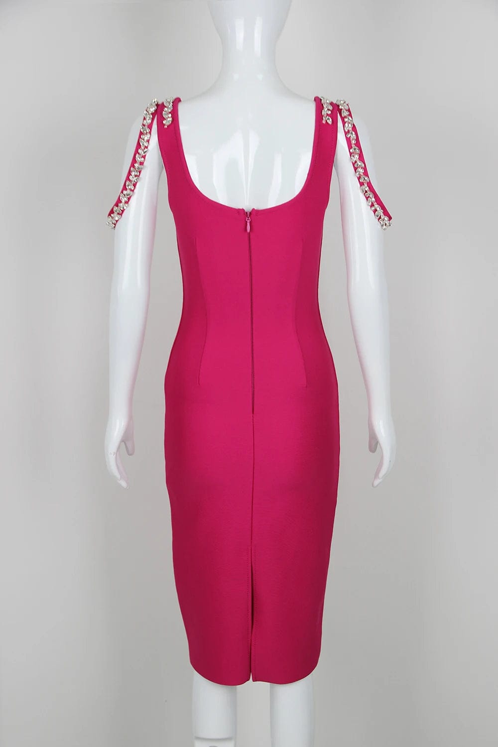 SB2665 Crystal luxury Evening Dresses Square Neck Midi Dress Bodycon Bandage Dresses For Women