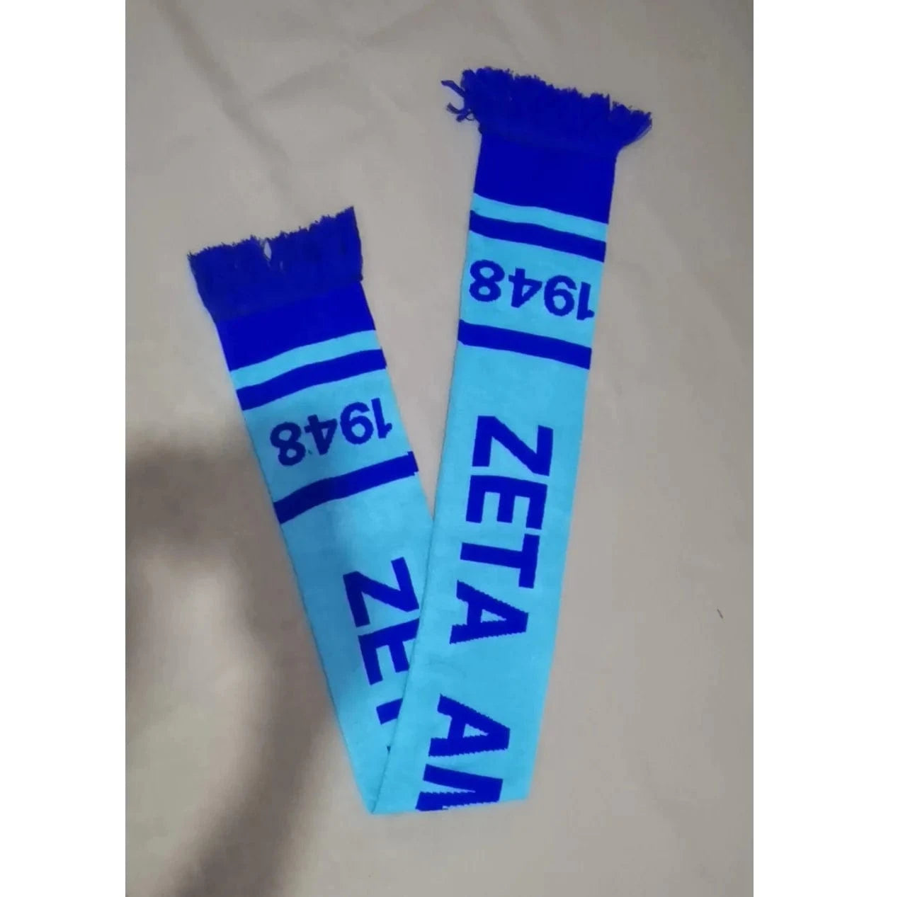 scarf hat set customized logo sport football Sorority Organization scarf Blue ZA 1948 Winter Knit Hat Zeta Amicae Scarves Beanie Sets