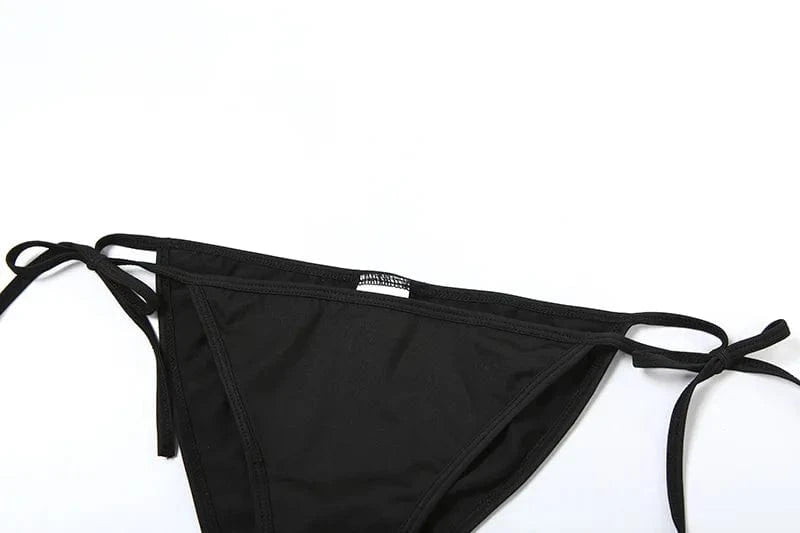 Sexy 3 Pcs Ladies Vacation BeachWear Bra Tops Briefs And Wrap Skirt Swimwear Outfit Summer Three Piece Print Lace Up Women's Set