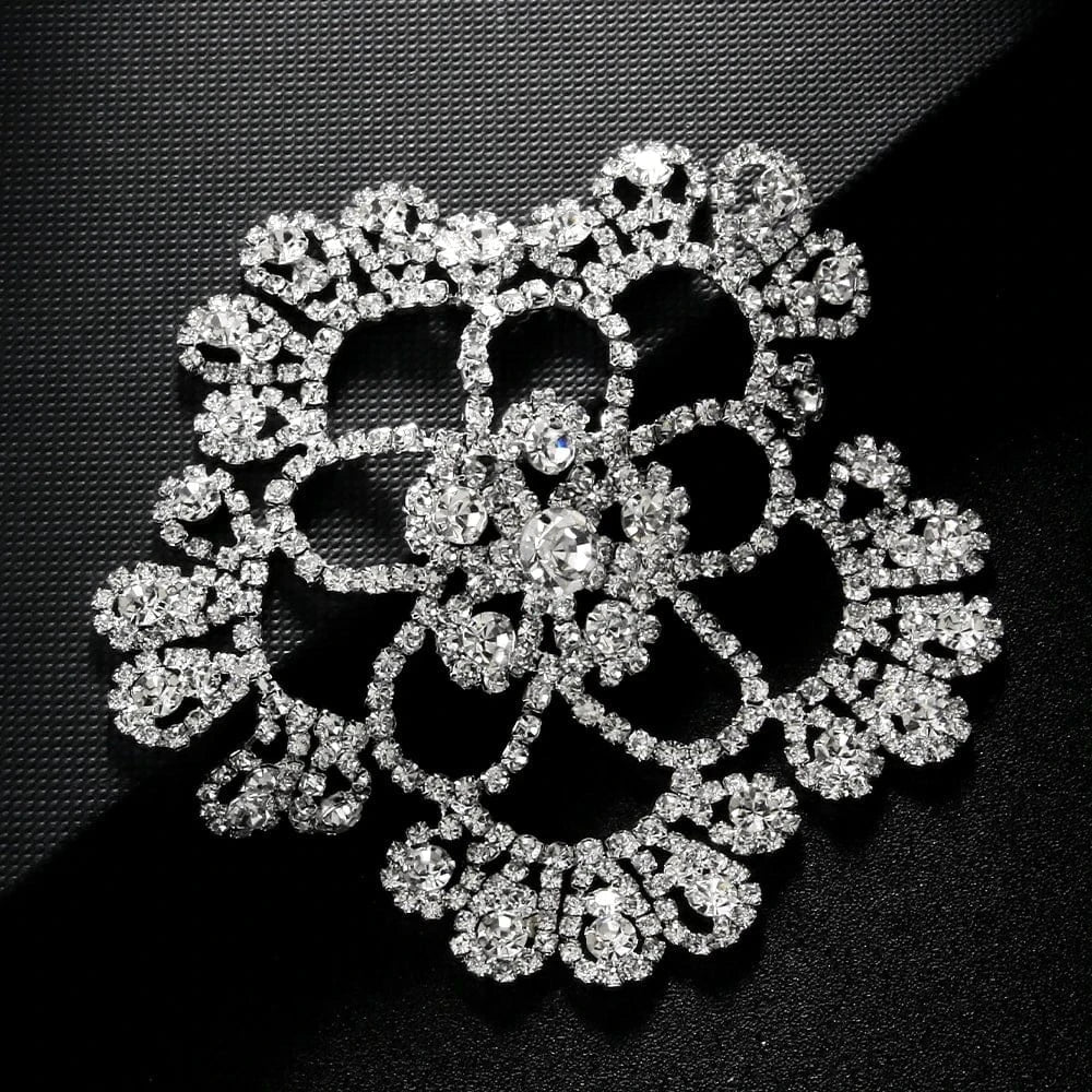 Sexy Big Flower Design Rhinestone Nipple Jewelry No Piercing For Women Bikini Beach Party Chest Cover Body Chain Decoration