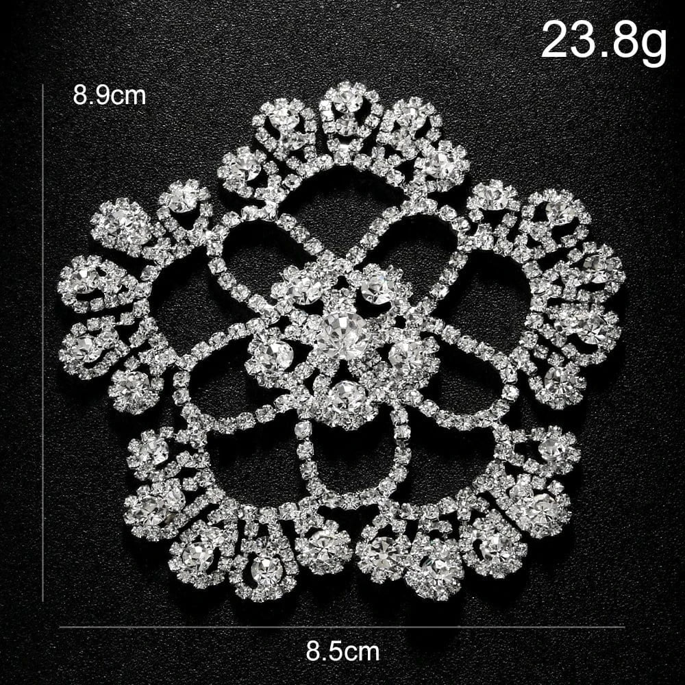Sexy Big Flower Design Rhinestone Nipple Jewelry No Piercing For Women Bikini Beach Party Chest Cover Body Chain Decoration