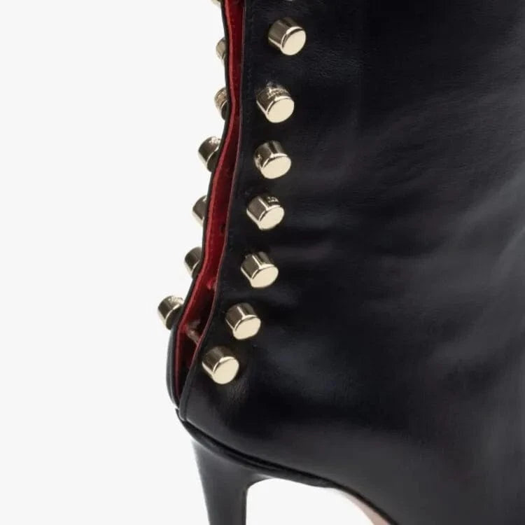Sexy Black Luxury Winter Knee High Boots For Women Stiletto High Heels Over Knee High Boots Woman Heel Boots