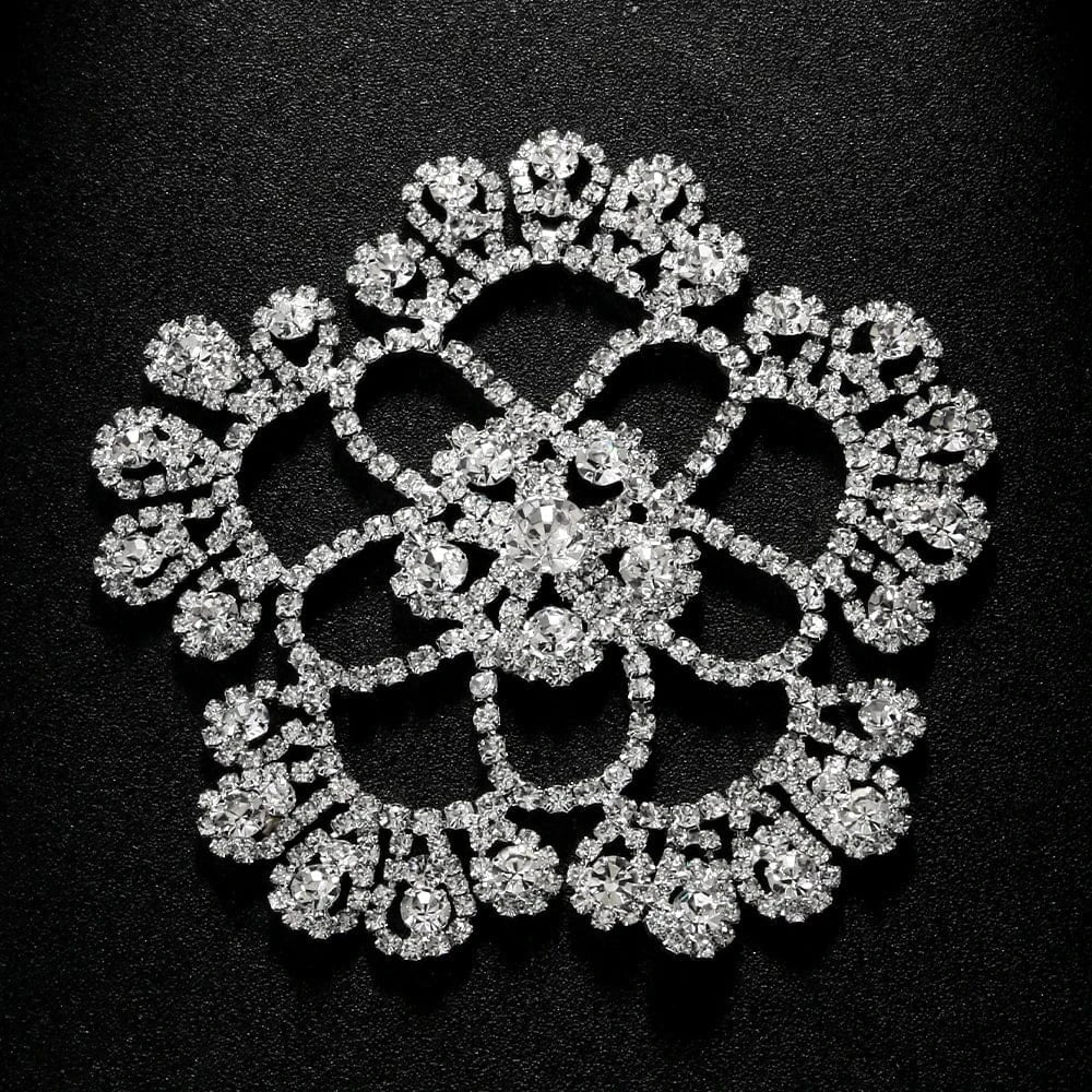 Sexy / Gold Sexy Big Flower Design Rhinestone Nipple Jewelry No Piercing For Women Bikini Beach Party Chest Cover Body Chain Decoration